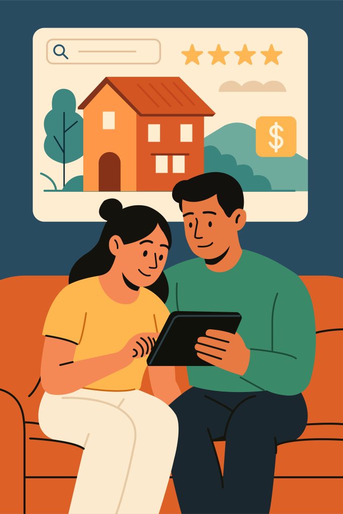 First-time homebuyers reviewing available homes in Hamilton County, Ohio